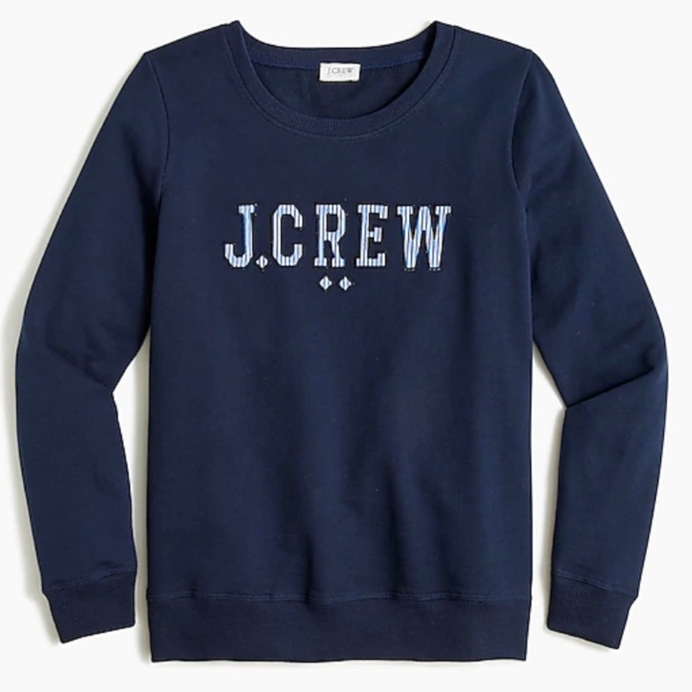 J.Crew Navy Logo Sweatshirt